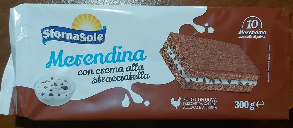 Merendina  con crema alla stracciatella