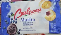 Muffin con cuore di mirtillo