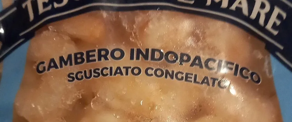Gambero indopacifico sgusciato congelato