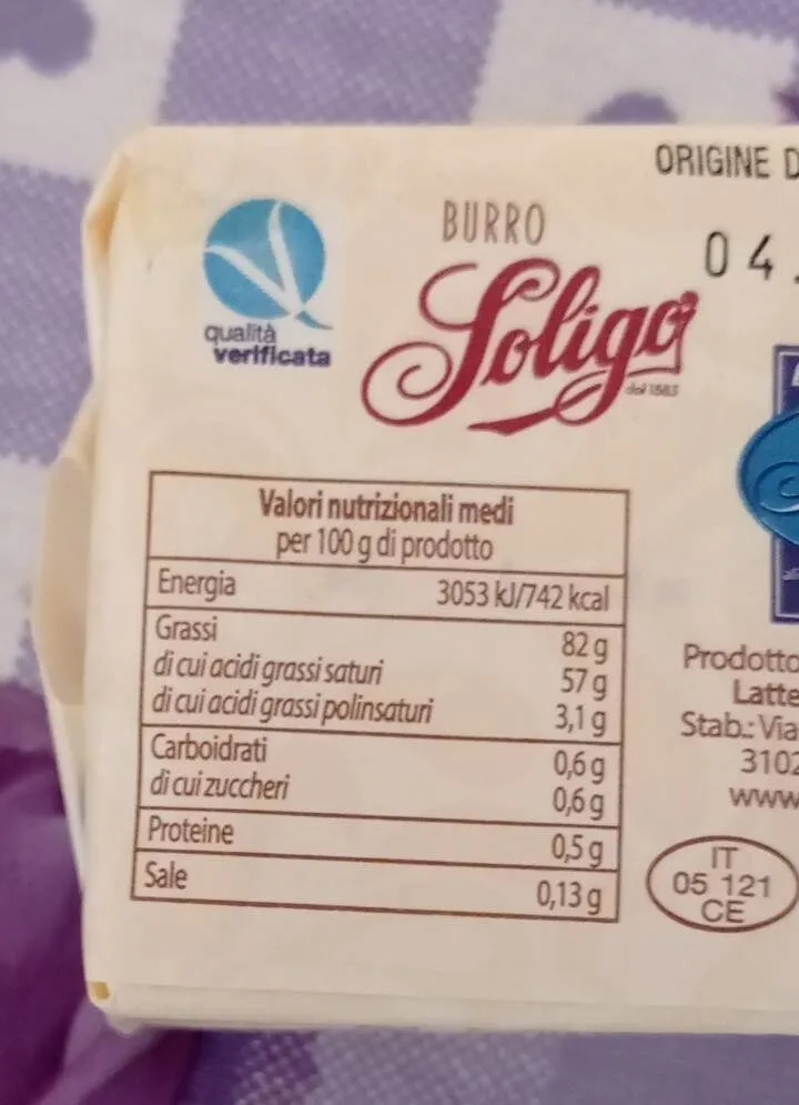 Burro di panna fresca Italiana