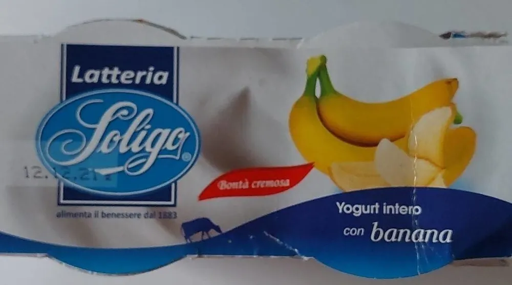 Yogurt intero con banana