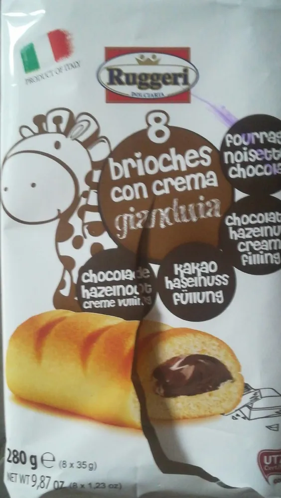 Brioches con crema gianduia