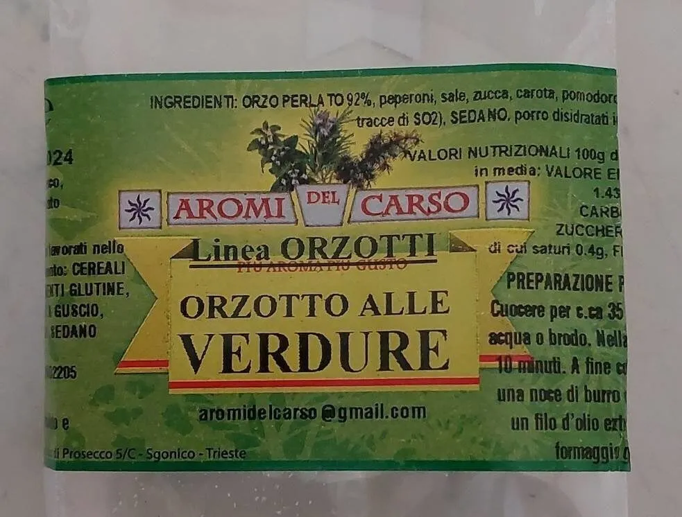orzotto alle verdure