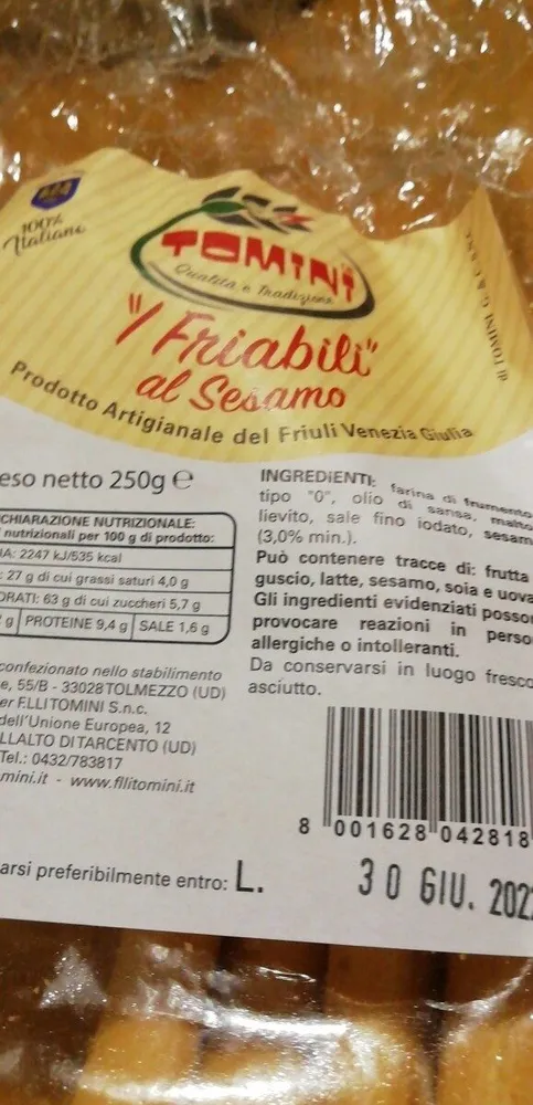 I friabili al sesamo