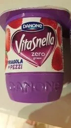 Yogurt Vitasnella Zero Grassi Fragola in Pezzi
