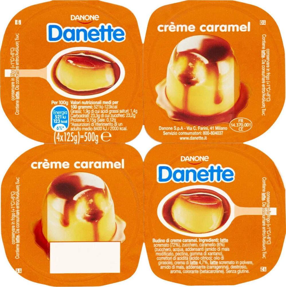 Danette crème caramel