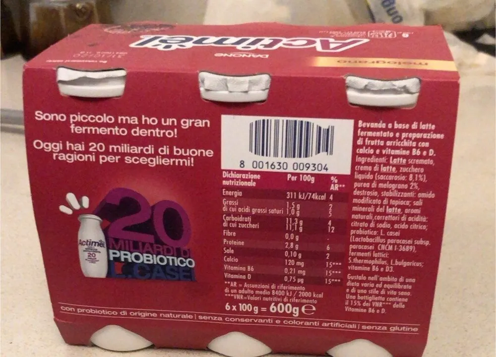 Actimel Melograno ML100X6 Dano