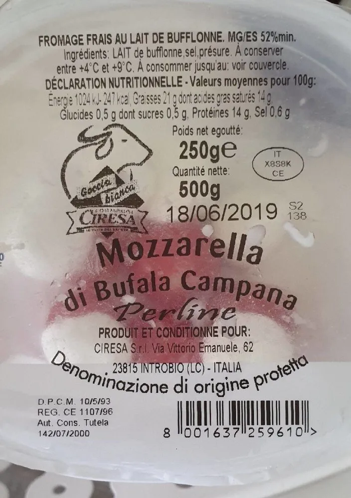 Mozzarella di bufala campana