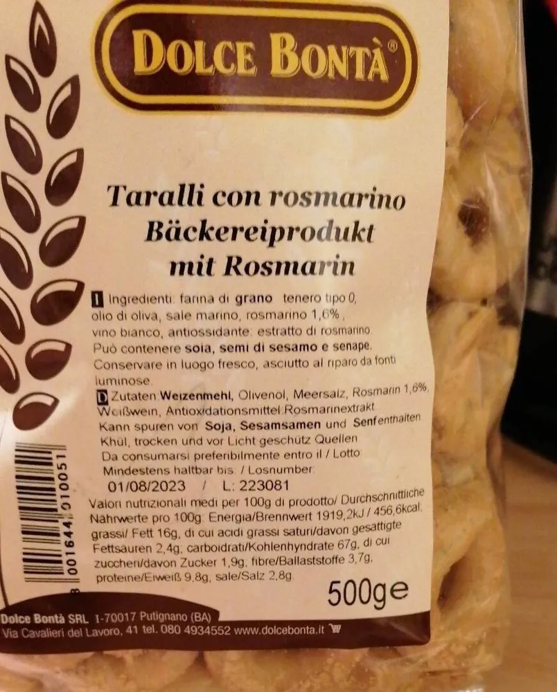 Taralli al Rosmarino