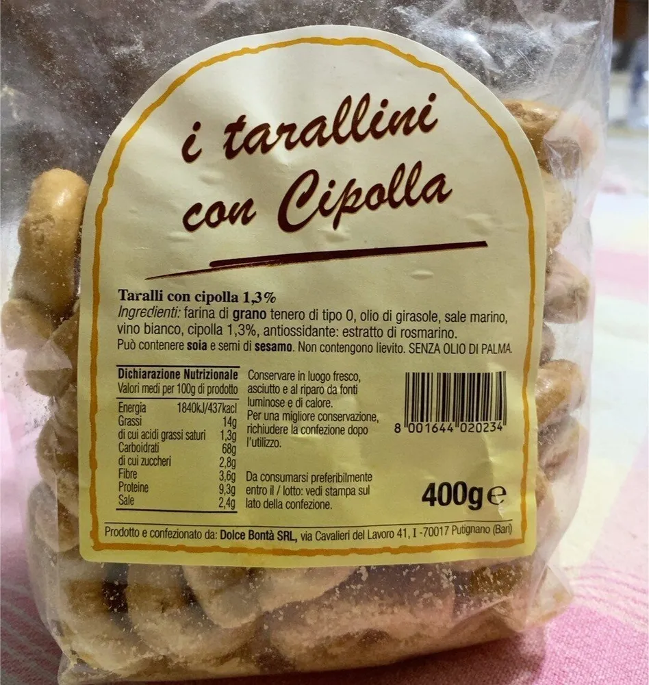 I taralli con cipolla