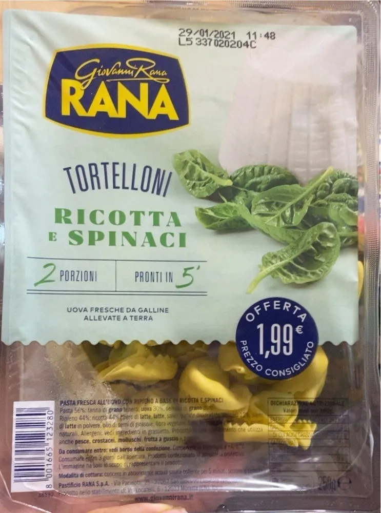 Tortelloni ricotta e spinaci