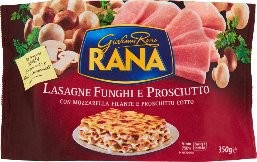 Lasagne funghi e prosciutto