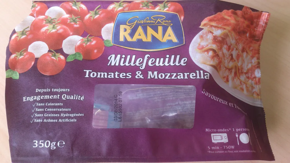 Millefeuille Tomates et Mozarella, Rana