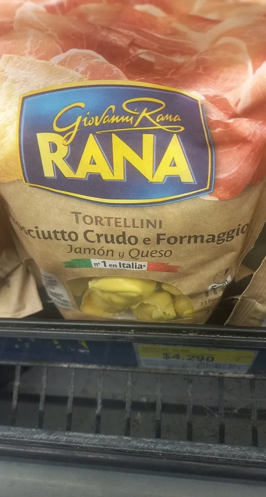 Massas Rana Tortellini Presunto Cru Queijo