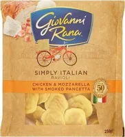 Simply Italian Ravioli Chicken & Mozzarella with Smoked Pancetta