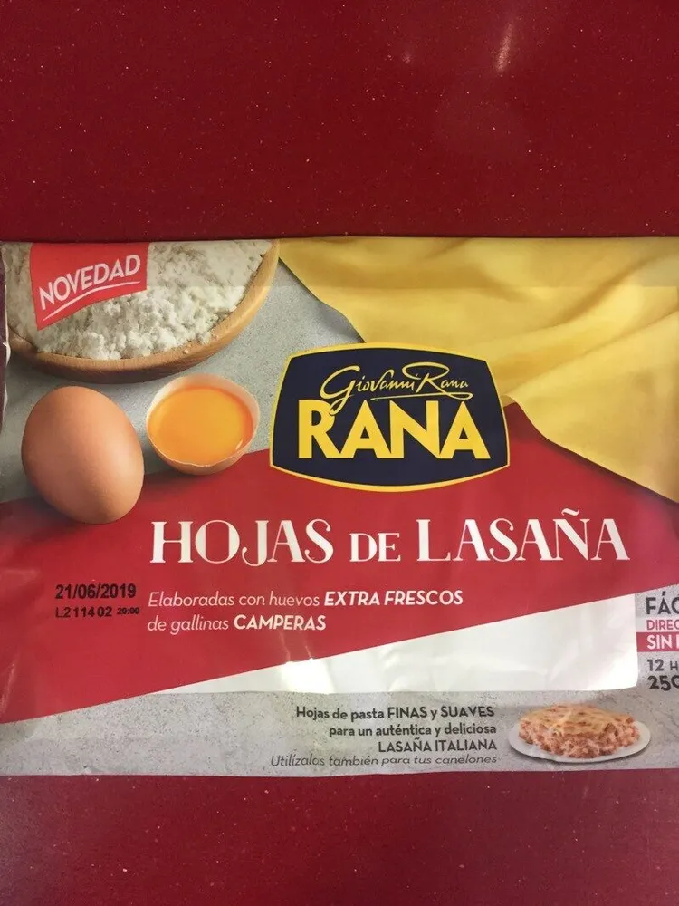 Hojas de lasaña