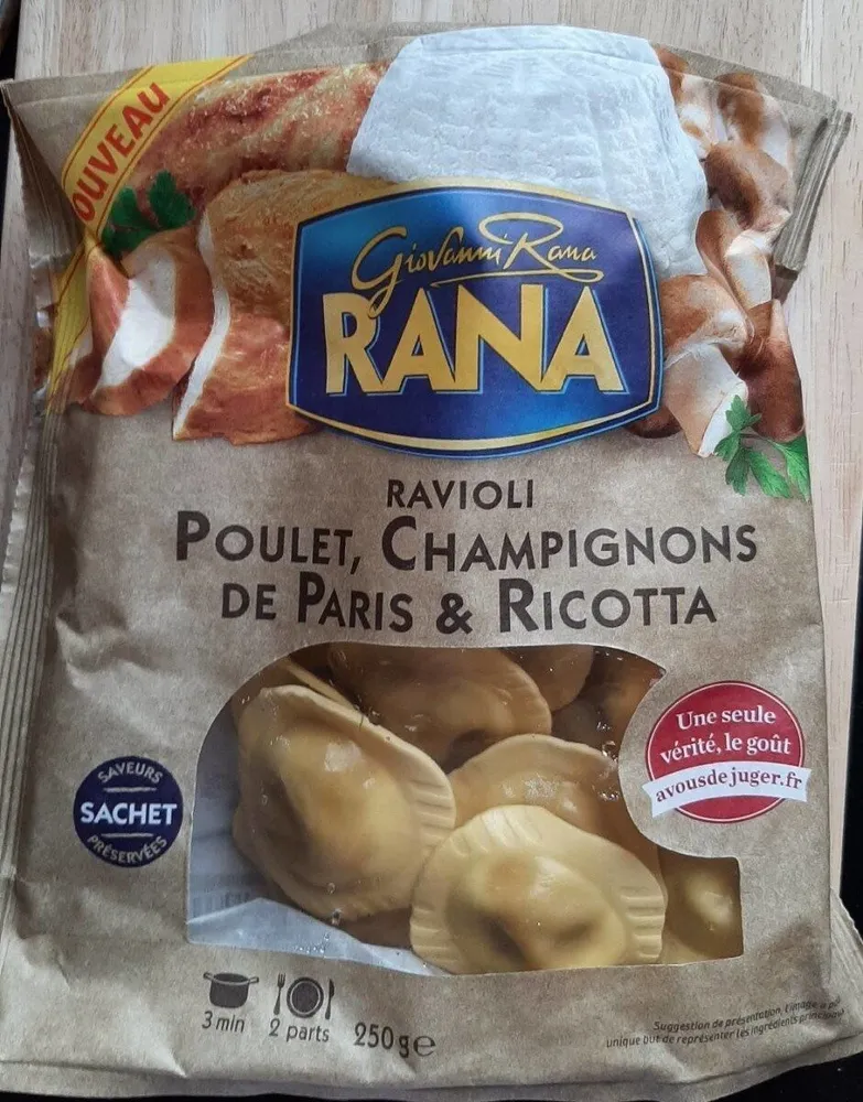 Ravioli Poulet Champignons Ricotta
