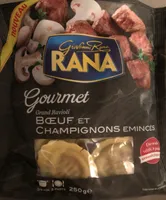 Ravioli boeuf et champignons emincés