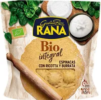 Bio integral ravioli integral relleno de espinacas