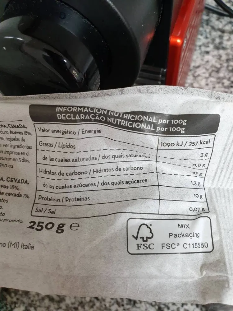 Tagliatelle cereales