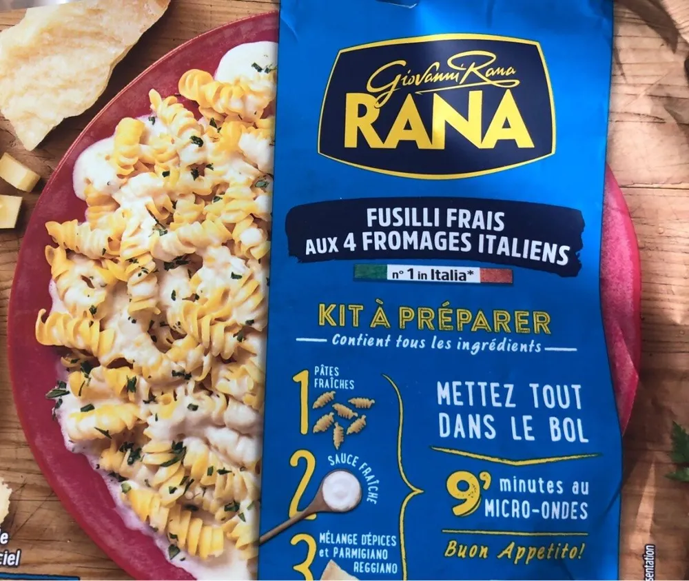 Fusilli frais aux 4 fromages italiens