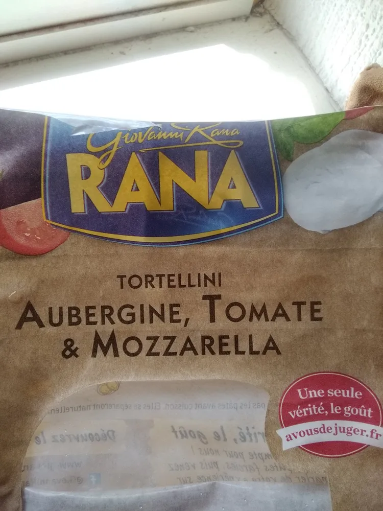 Tortellini Aubergine tomate et mozzarella