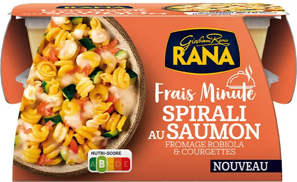 Spirali au saumon fromage robiola, & courgettes