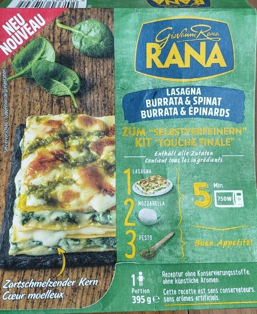 Lasagna Burrata & Spinat