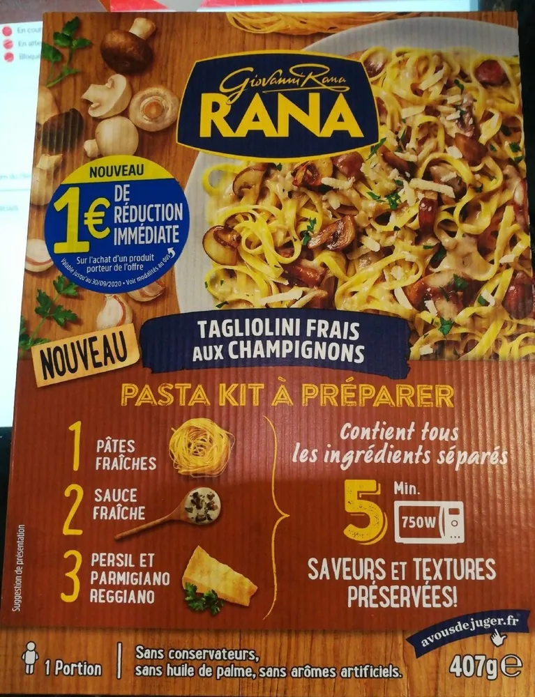 Taglioni frais aux champignons