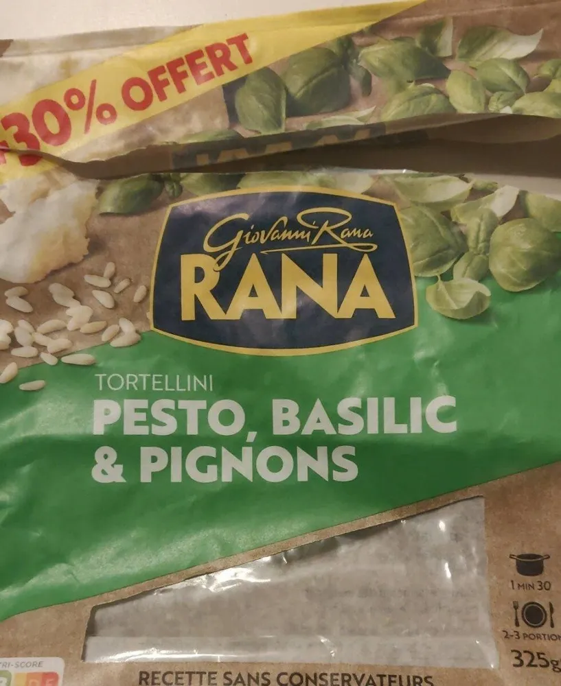 Tortellini pesto Basilic et pignons