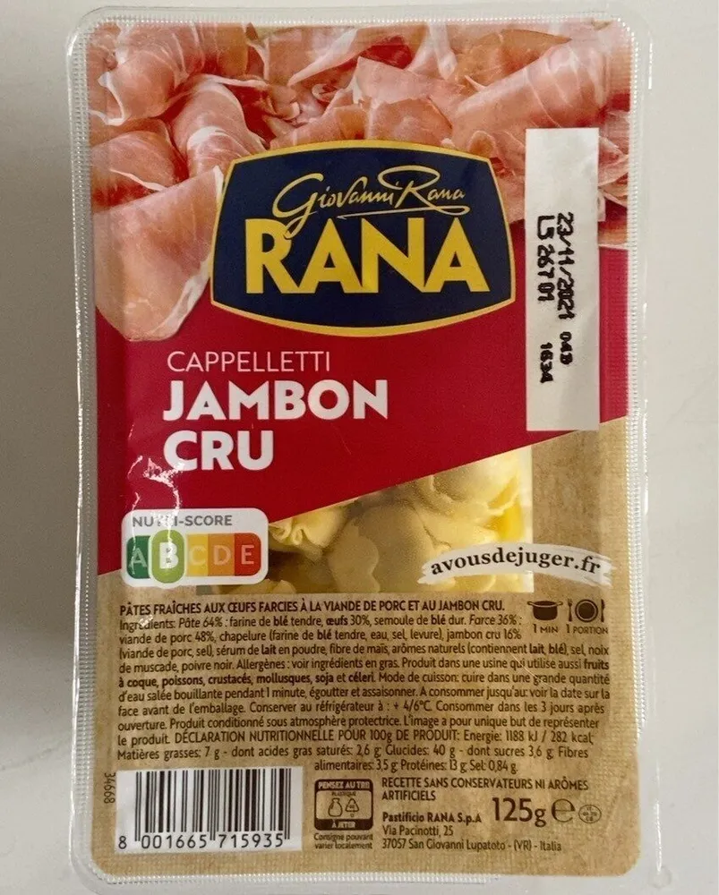 Cappelletti Jambon cru