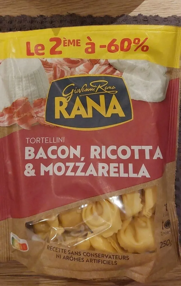 Tortellini bacon ricotta et mozarella