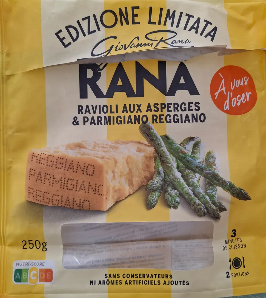 Ravioli aux asperges & Parmigiano Reggiano