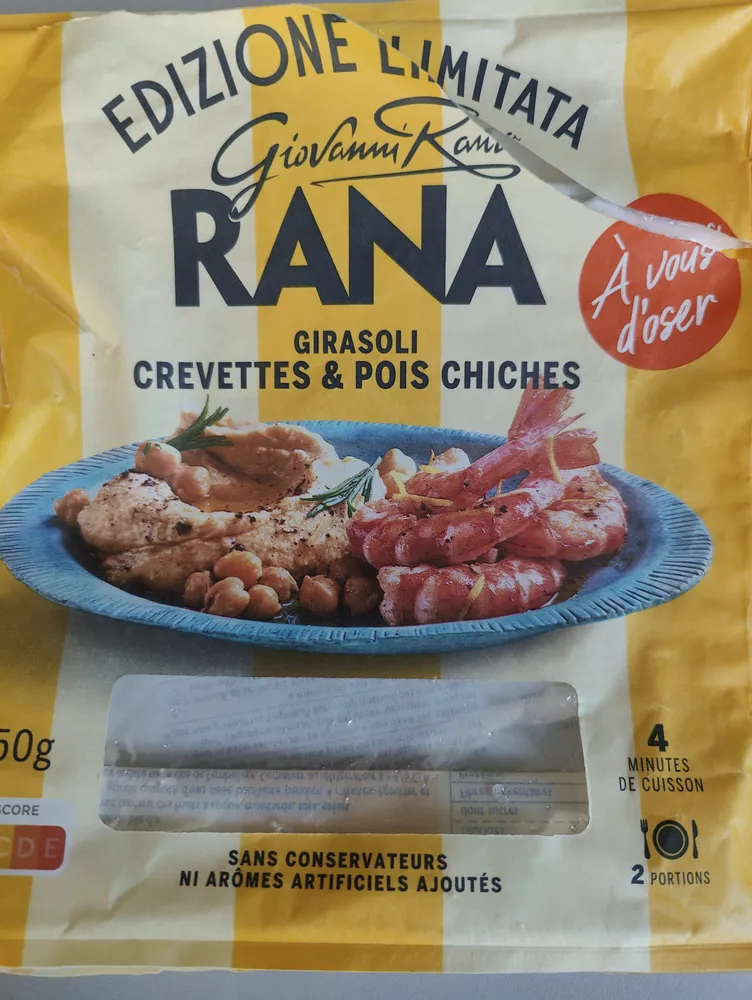 Girasoli crevettes & pois chiches