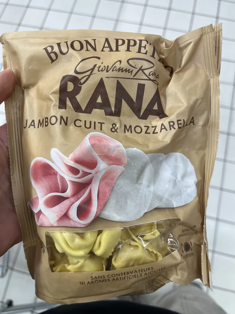 Raviolis, Jambon, Cuit, Mozzarella