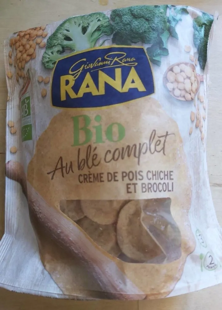 Pâtes fraiches farcies au brocoli et aux pois chiches.