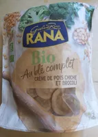 Pâtes fraiches farcies au brocoli et aux pois chiches.