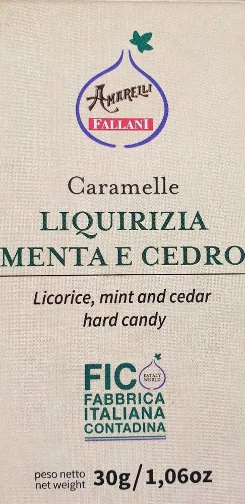 Caramelle liquirizia menta cedro