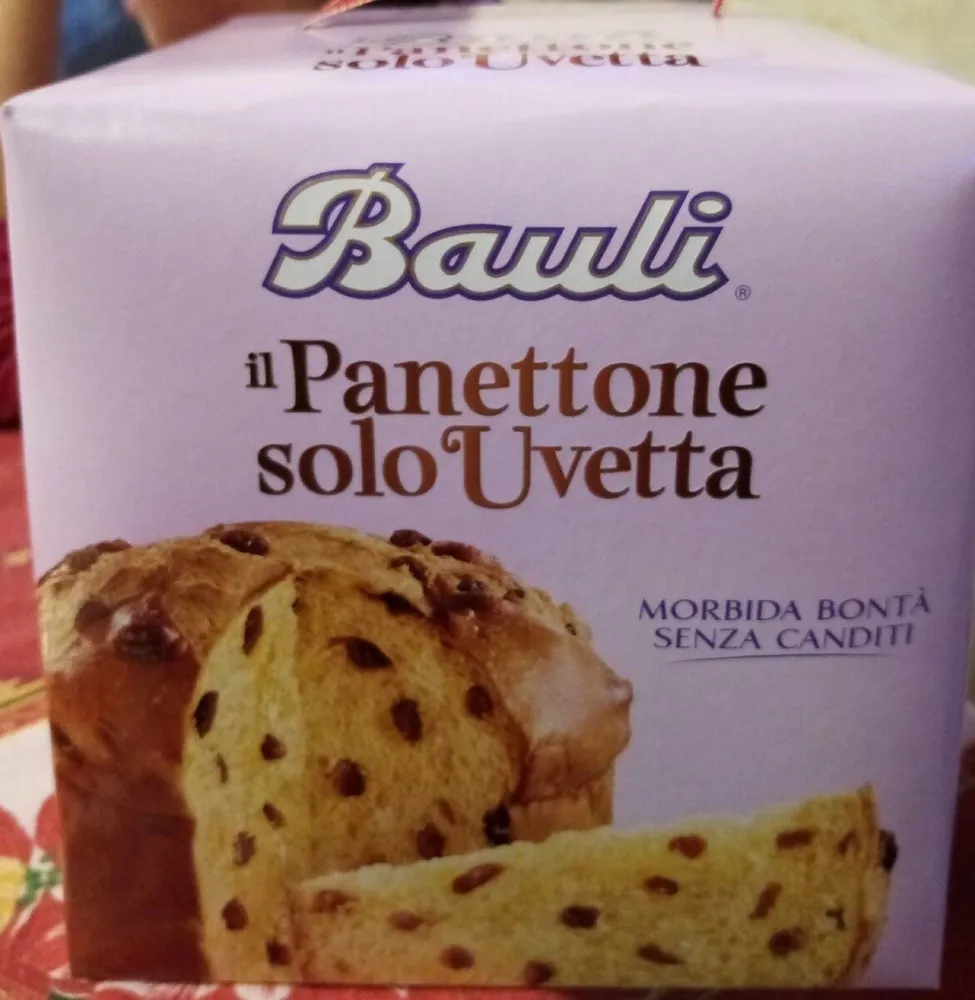 Il  panettone solo uvetta