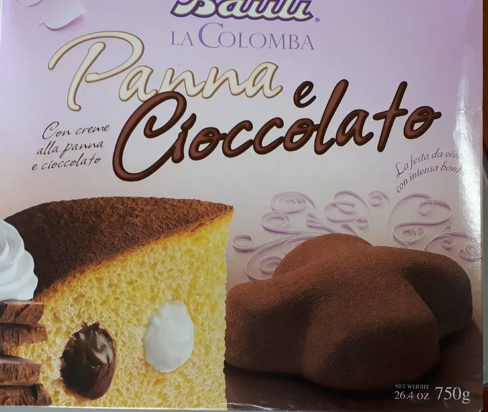 Colomba classica con panna e cioccolato