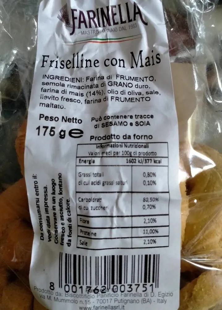 Friselline con mais