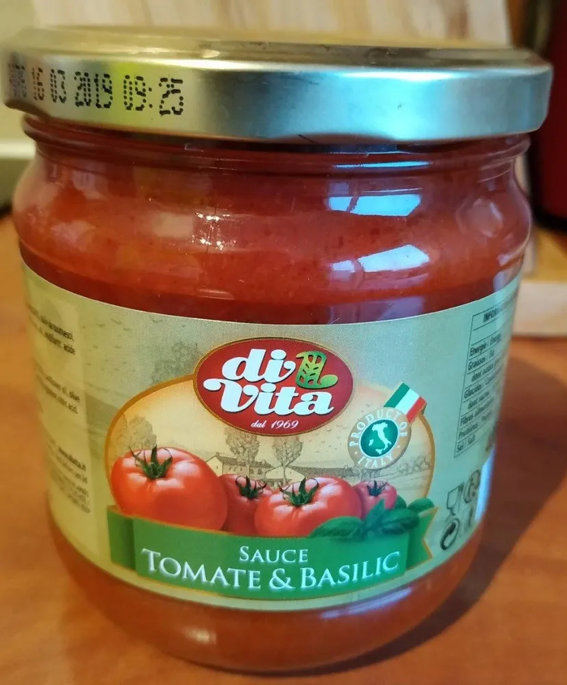 sauce tomate et basilic