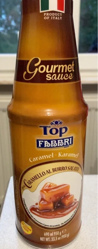 Topping caramel