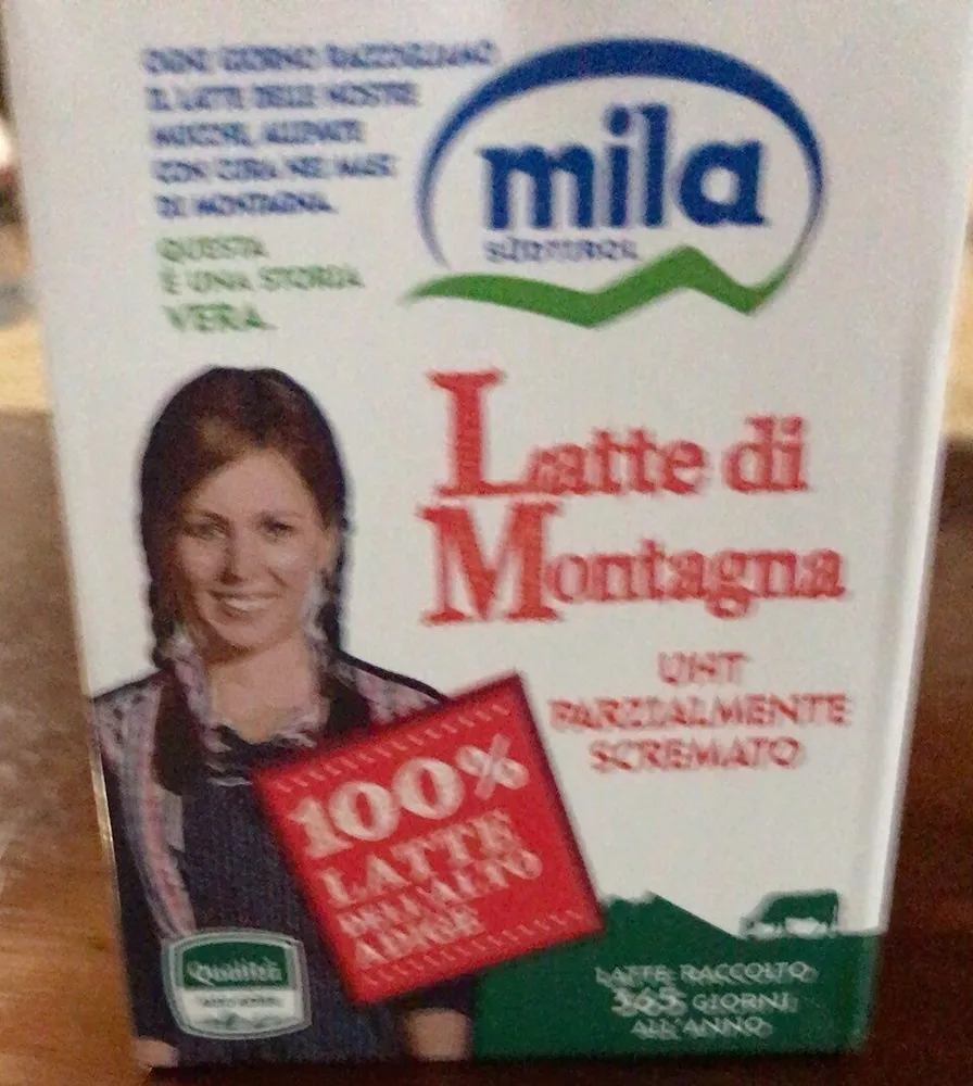 Latte di montagna UHT Parzialmente Scremato