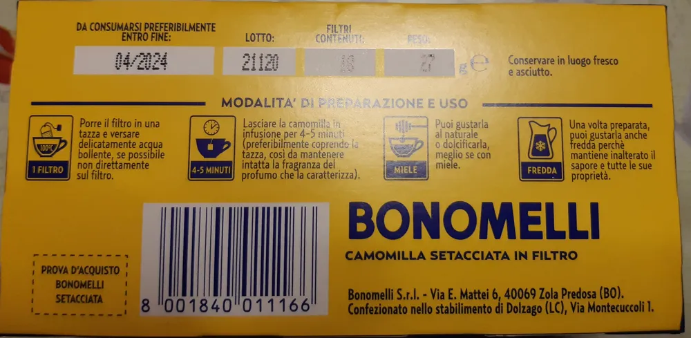 Camomilla setacciata Notti calme