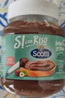 Crema spalmabile alle nocciole e cacao con riso