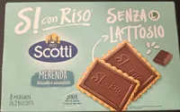 Si con riso biscotto e cioccolato senza lattosio