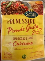 Riso rosso e farro alla curcuma