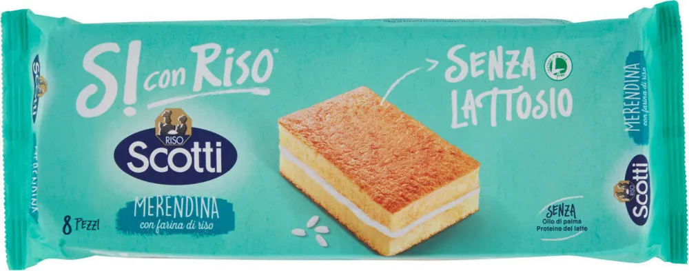 Si con riso senza lattosio merendina con farina di riso