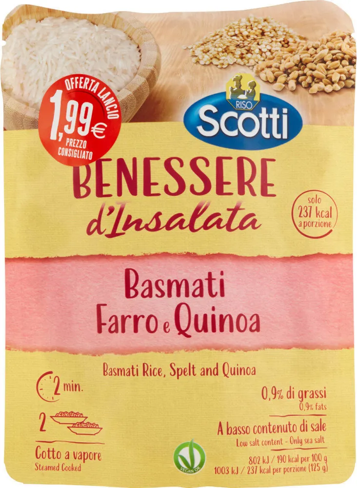 BENESSERE d'Insalata Basmati, Farro e Quinoa